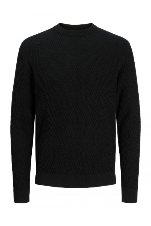 JACK&JONES JPRBLAREAGAN KNIT CREW NECK BLACK 12283381