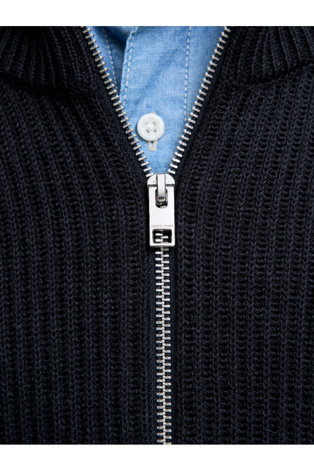 JACK & JONES PANNEL KNIT ZIP CARDIGAN AW25 SKY CAPTAIN 12278920