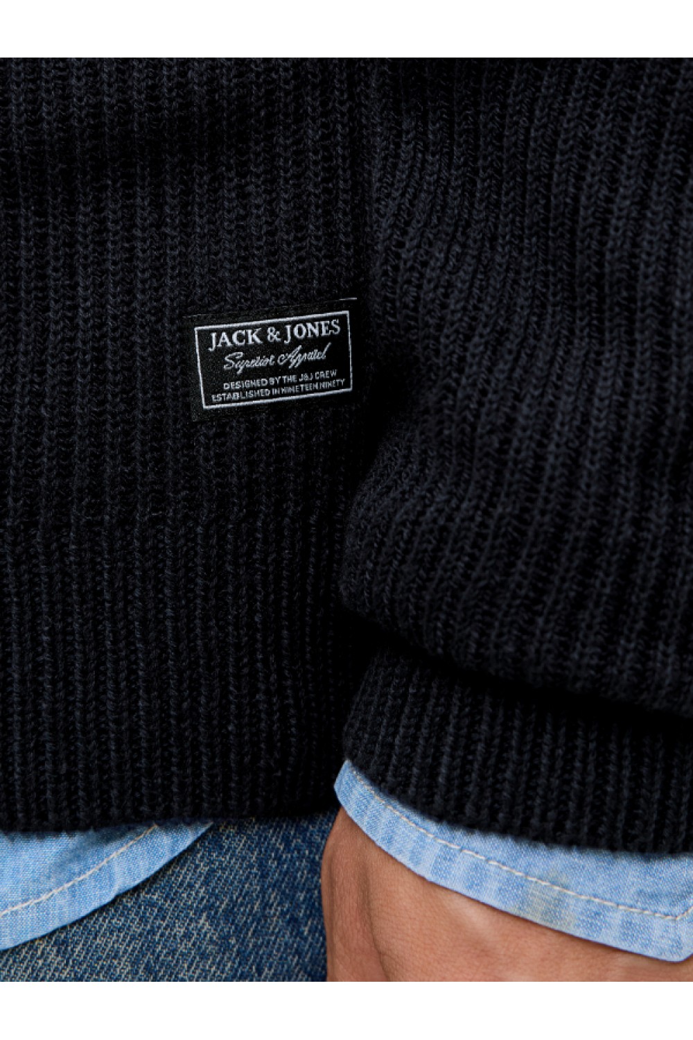 JACK & JONES PANNEL KNIT ZIP CARDIGAN AW25 SKY CAPTAIN 12278920