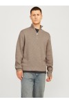 JACK & JONES PRBLAMILANO STITCH KNIT HALF ZIP SN BEIGE 12259664