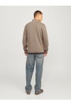 JACK & JONES PRBLAMILANO STITCH KNIT HALF ZIP SN BEIGE 12259664
