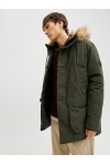 JACK & JONES CAMP FAUX FUR PARKA BF GREEN 12279267