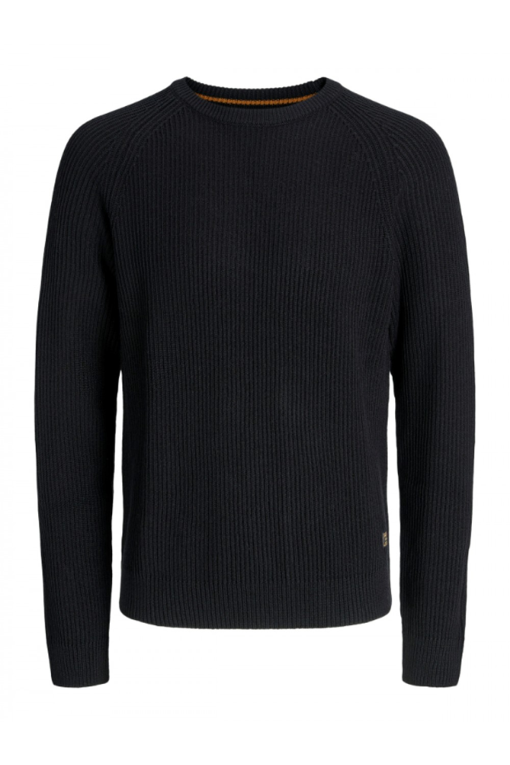 JACK & JONES PANNEL KNIT CREW NECK AW25 BLACK 12278916