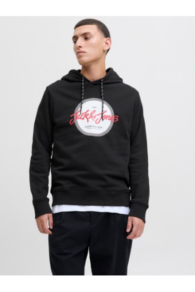 JACK & JONES URBAN SWEAT HOOD BLACK 12279115