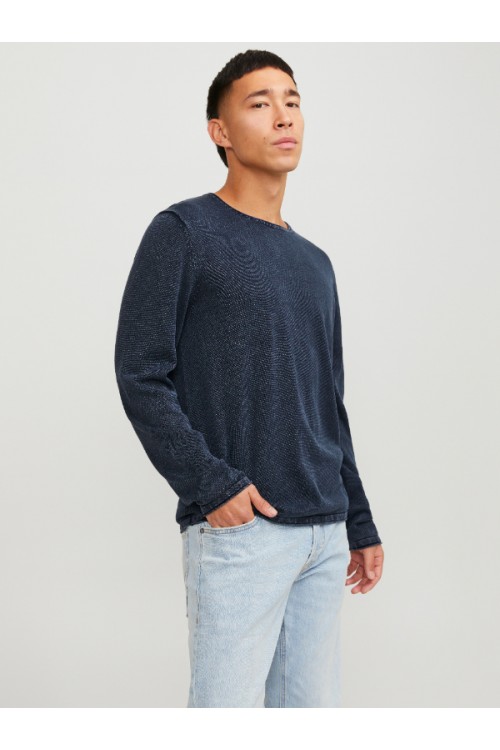 JACK & JONES ELEO KNIT CREW NECK NOOS NAVY BAZER 12174001