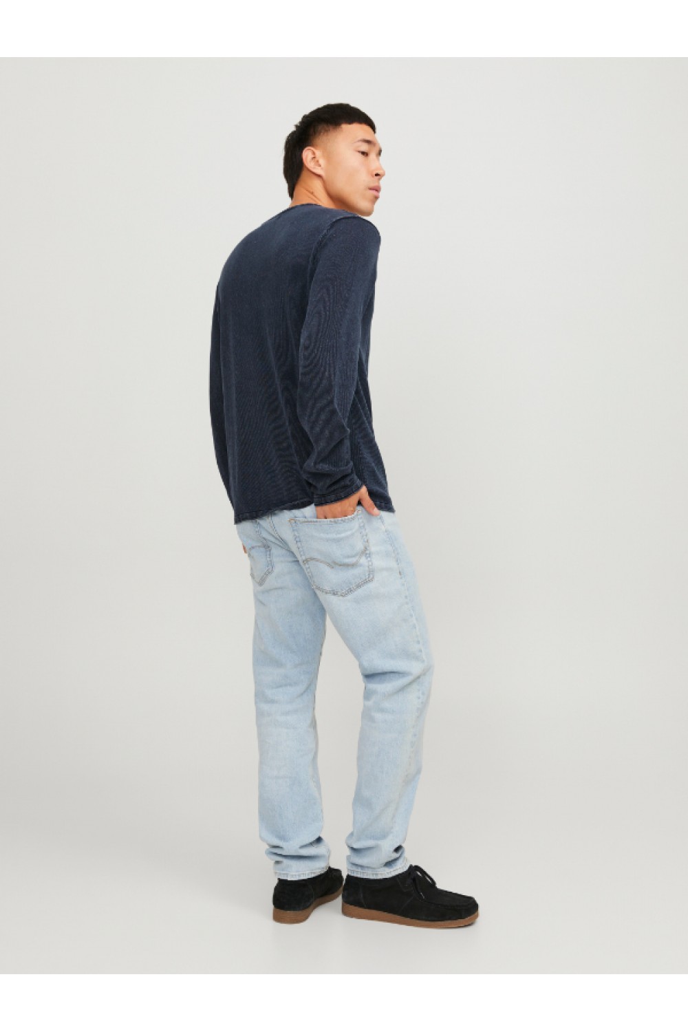 JACK & JONES ELEO KNIT CREW NECK NOOS NAVY BAZER 12174001