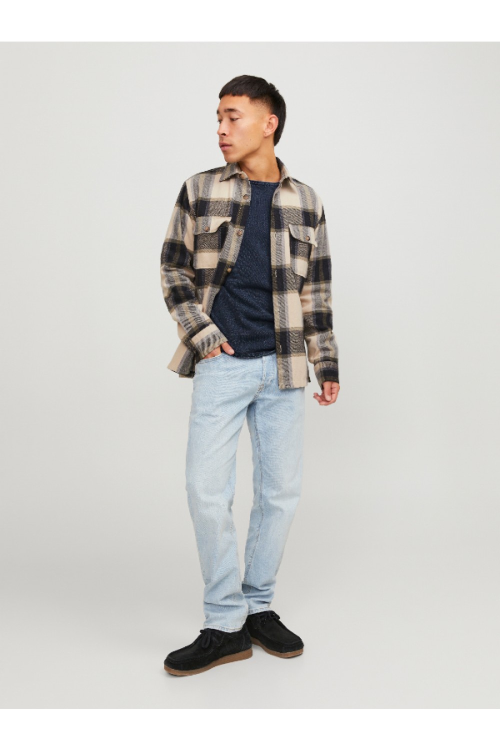 JACK & JONES ELEO KNIT CREW NECK NOOS NAVY BAZER 12174001