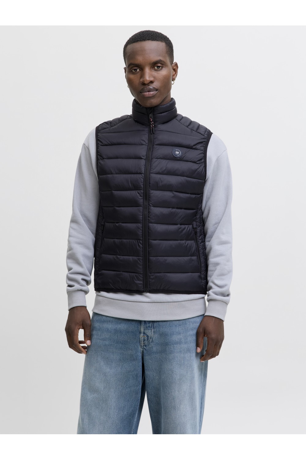 JACK&JONES JJEBRADLEY LIGHT BODYWARMER COLLAR NOOS BLACK 12280973
