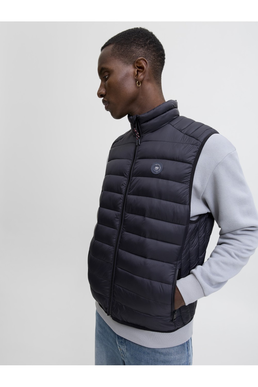 JACK&JONES JJEBRADLEY LIGHT BODYWARMER COLLAR NOOS BLACK 12280973