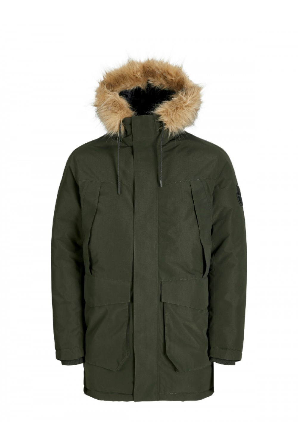 JACK & JONES CAMP FAUX FUR PARKA BF GREEN 12279267
