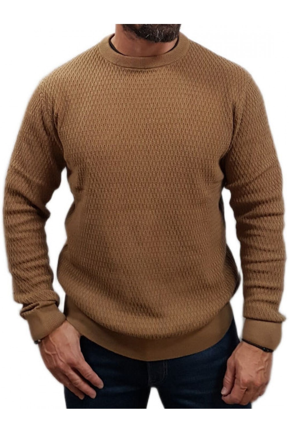 JACK&JONES JPRBLAREAGAN KNIT CREW NECK ERMINE 12283381