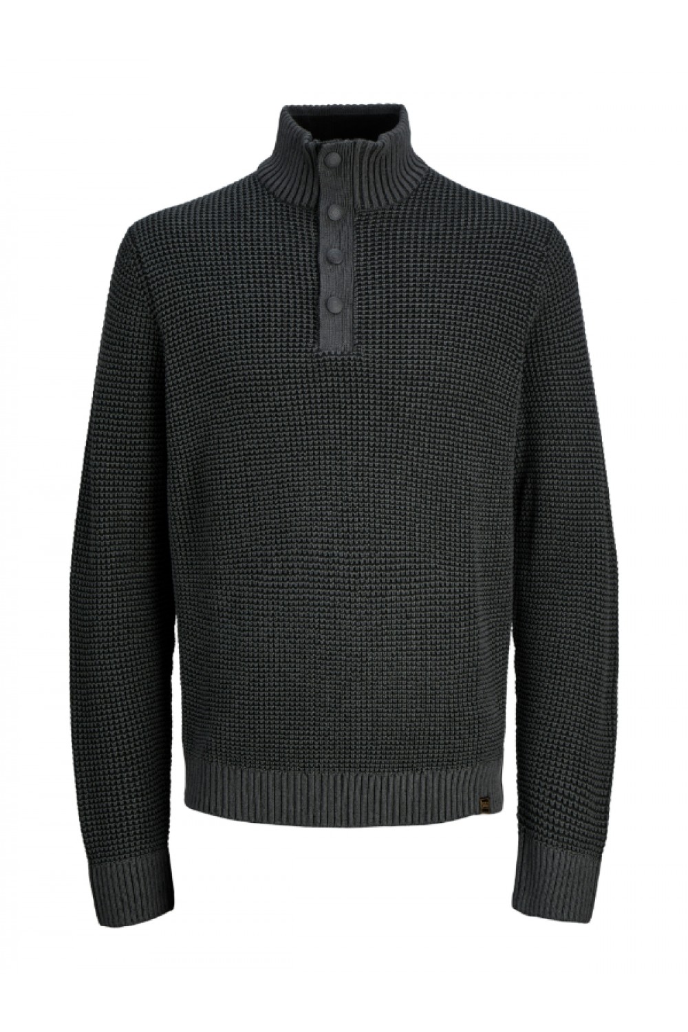 JACK & JONES ETHAN KNIT HIGH NECK BLACK 12278965