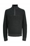 JACK & JONES ETHAN KNIT HIGH NECK BLACK 12278965