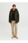 JACK & JONES CAMP FAUX FUR PARKA BF GREEN 12279267