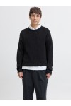 JACK & JONES PANNEL KNIT CREW NECK AW25 BLACK 12278916