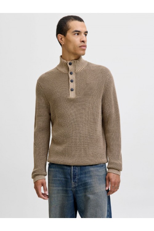 JACK & JONES ETHAN KNIT HIGH NECK CROCKERY 12278965