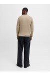 JACK & JONES PANNEL KNIT CREW NECK AW25 CROCKERY 12278916