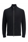 JACK & JONES EPERFECT KNIT ZIP CARDIGAN SN BLACK 12279409