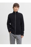 JACK & JONES EPERFECT KNIT ZIP CARDIGAN SN BLACK 12279409