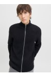 JACK & JONES EPERFECT KNIT ZIP CARDIGAN SN BLACK 12279409