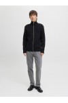 JACK & JONES EPERFECT KNIT ZIP CARDIGAN SN BLACK 12279409