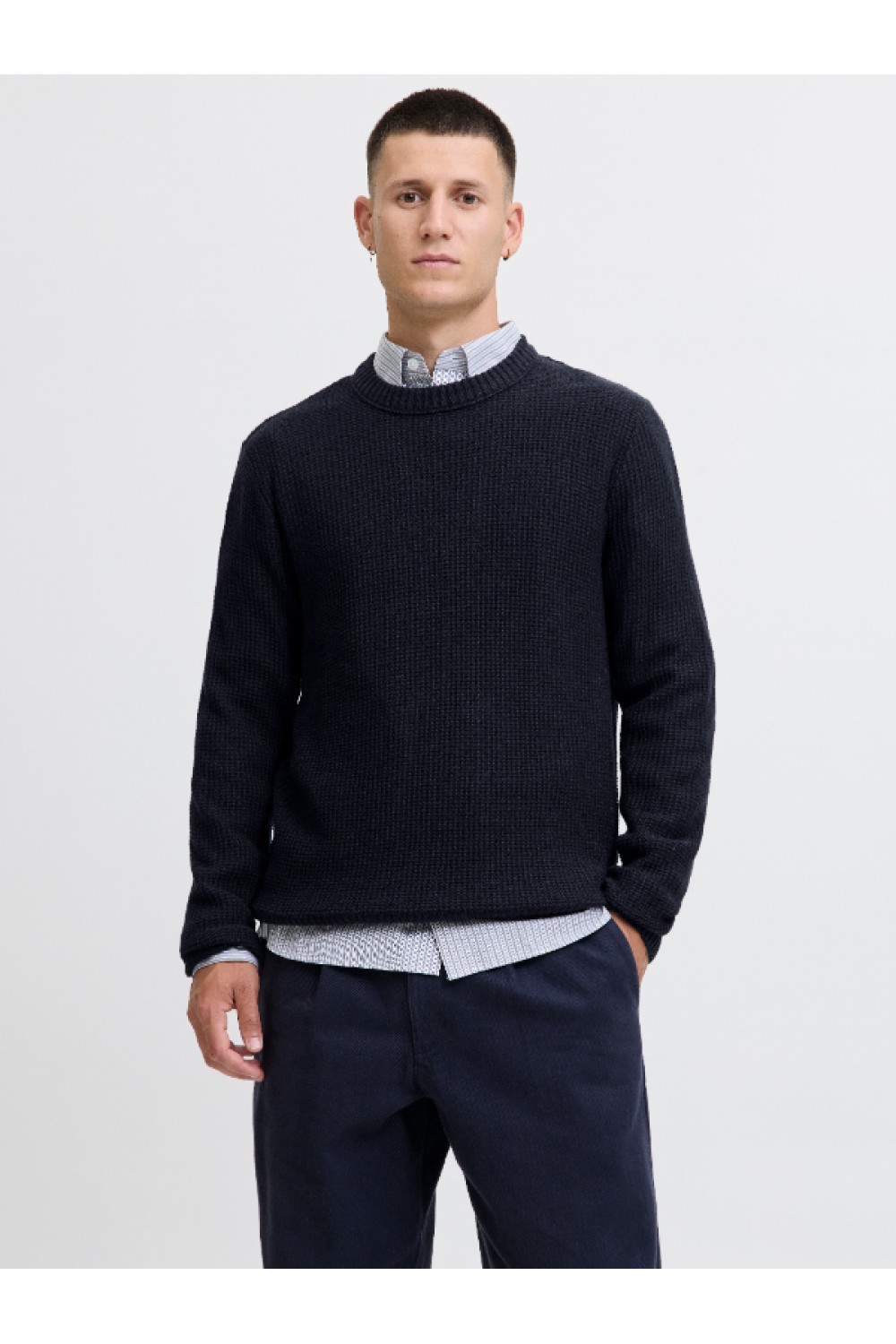 JACK & JONES JJROY KNIT CREW NECK DARK BLUE 12279278