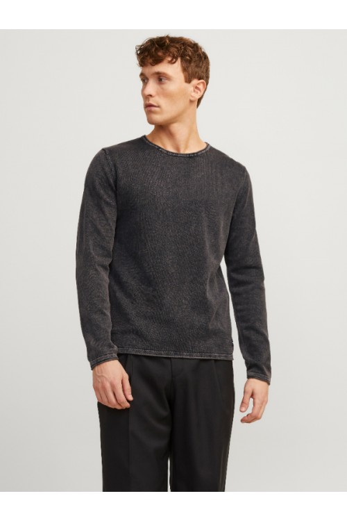 JACK & JONES ELEO KNIT CREW NECK NOOS CAVIAR 12174001