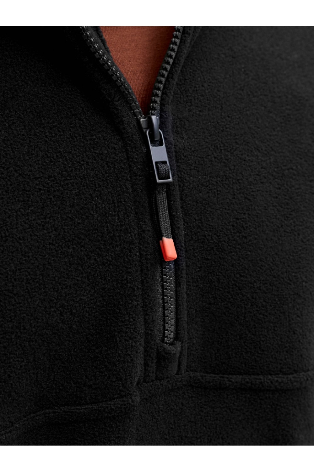JACK & JONES ALPES HALF ZIP FLEECE JACKET AW25 BLACK BEAUTY 12284828