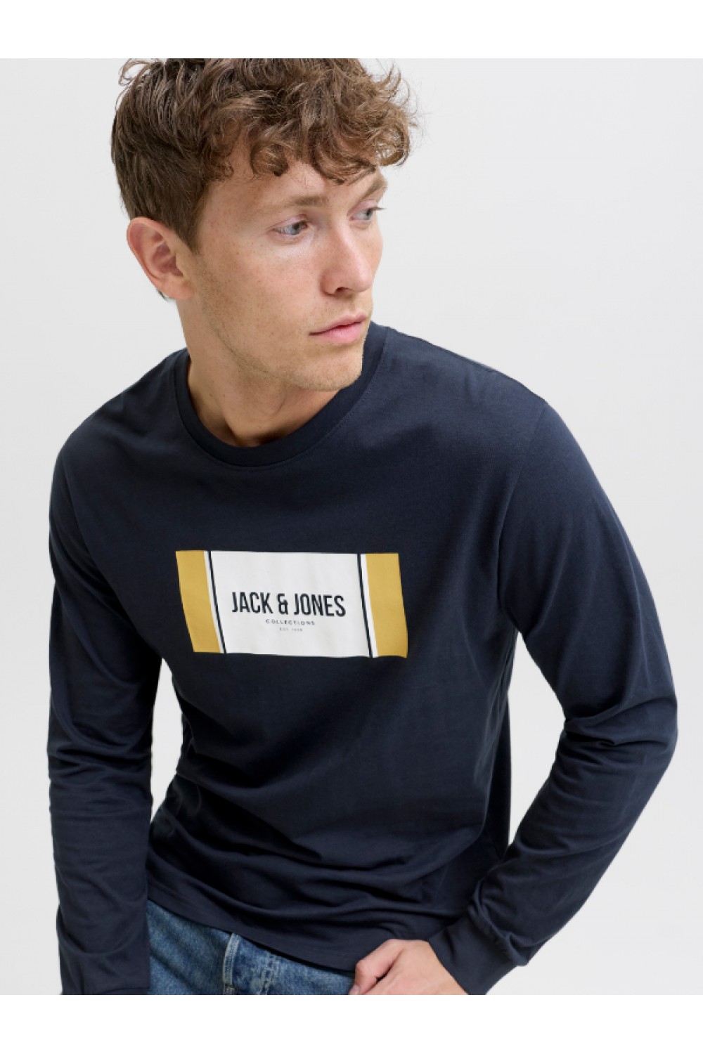 JACK&JONES HAYATO TEE LS CREW NECK BTS BLUE 12282290