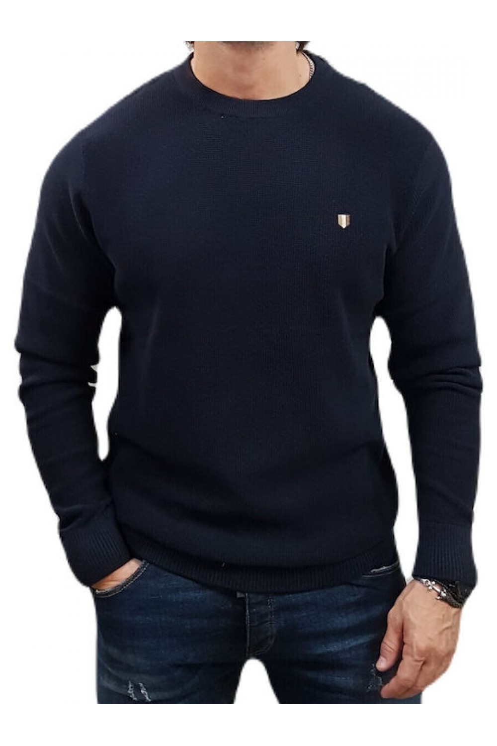 JACK & JONES JPRBLURONY KNIT CREW NECK MARITIME BLUE 12259684