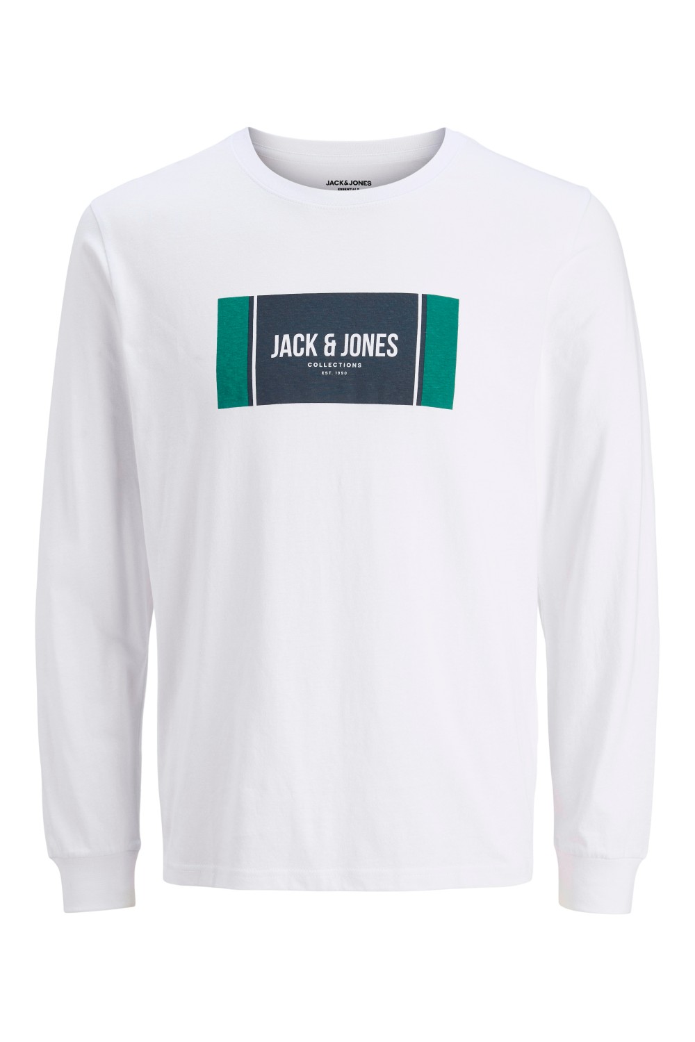 JACK&JONES HAYATO TEE LS CREW NECK BTS WHITE 12282290