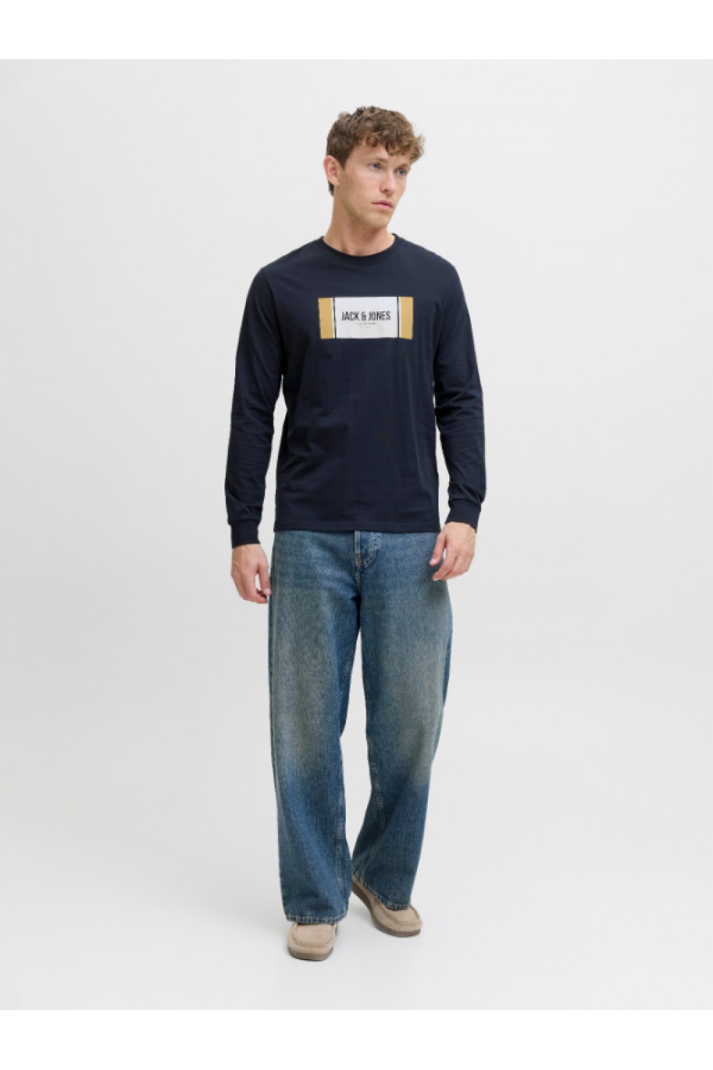 JACK&JONES HAYATO TEE LS CREW NECK BTS BLUE 12282290