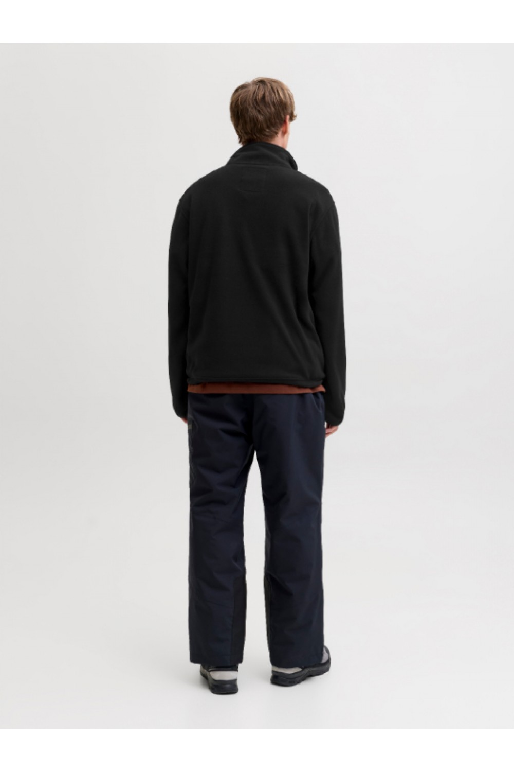JACK & JONES ALPES HALF ZIP FLEECE JACKET AW25 BLACK BEAUTY 12284828