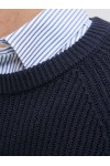 JACK & JONES PANNEL KNIT CREW NECK AW25 SKY CAPTAIN 12278916