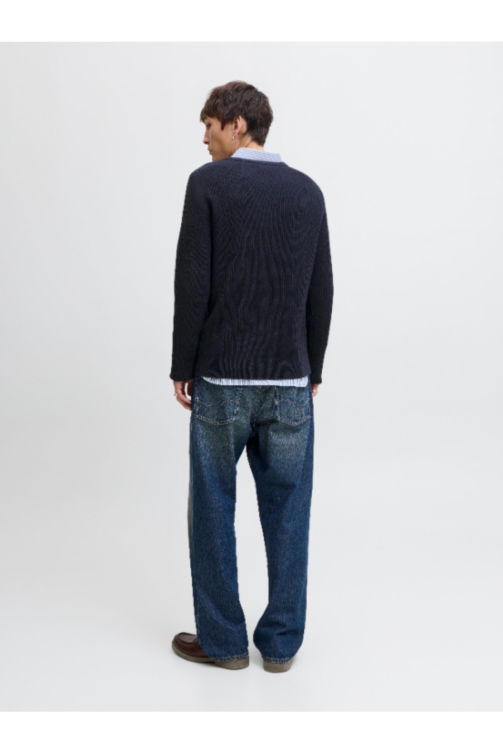 JACK & JONES PANNEL KNIT CREW NECK AW25 SKY CAPTAIN 12278916