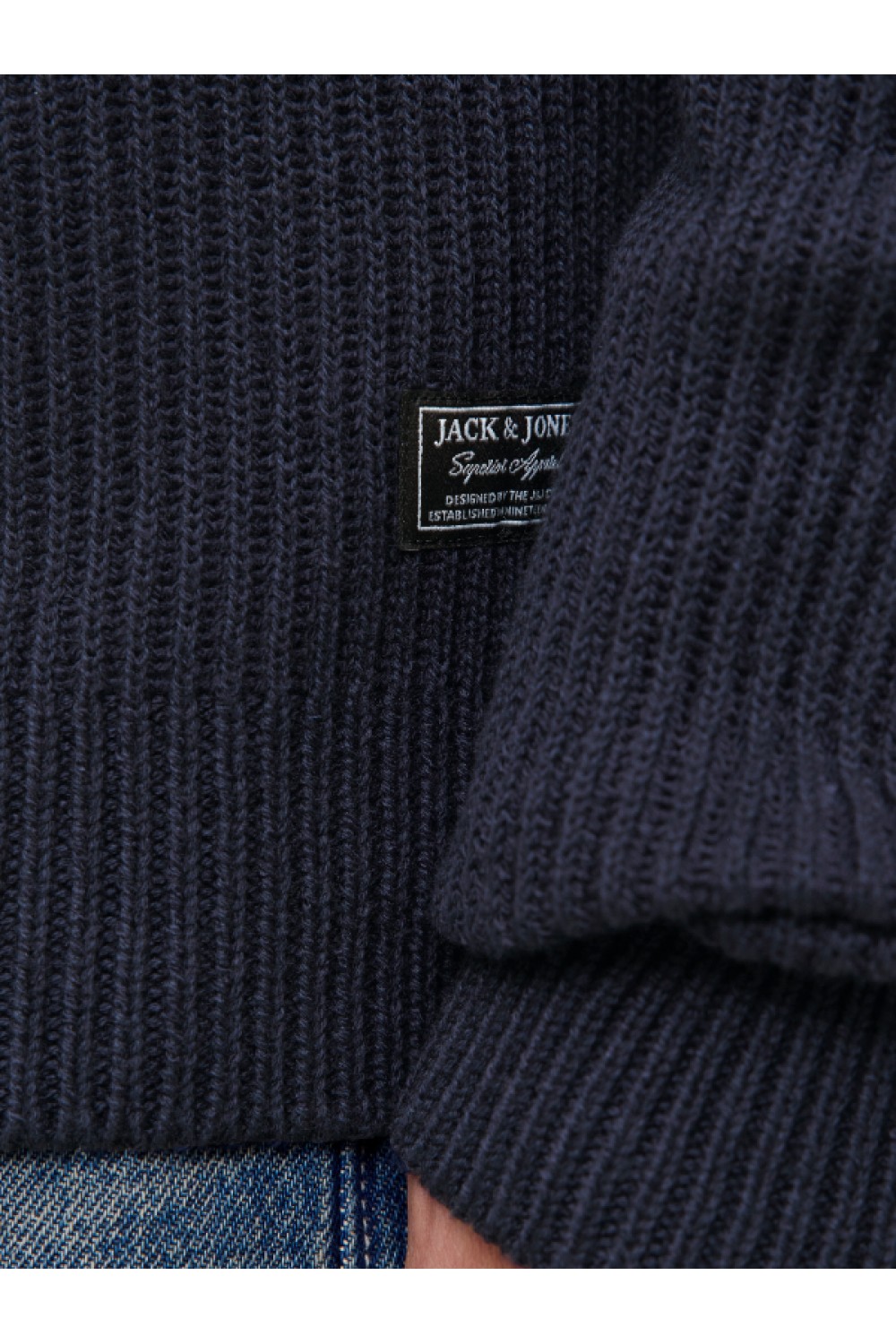 JACK & JONES PANNEL KNIT CREW NECK AW25 SKY CAPTAIN 12278916