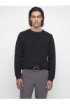 JACK & JONES EBRODY KNIT CREW NECK BLACK 12298311