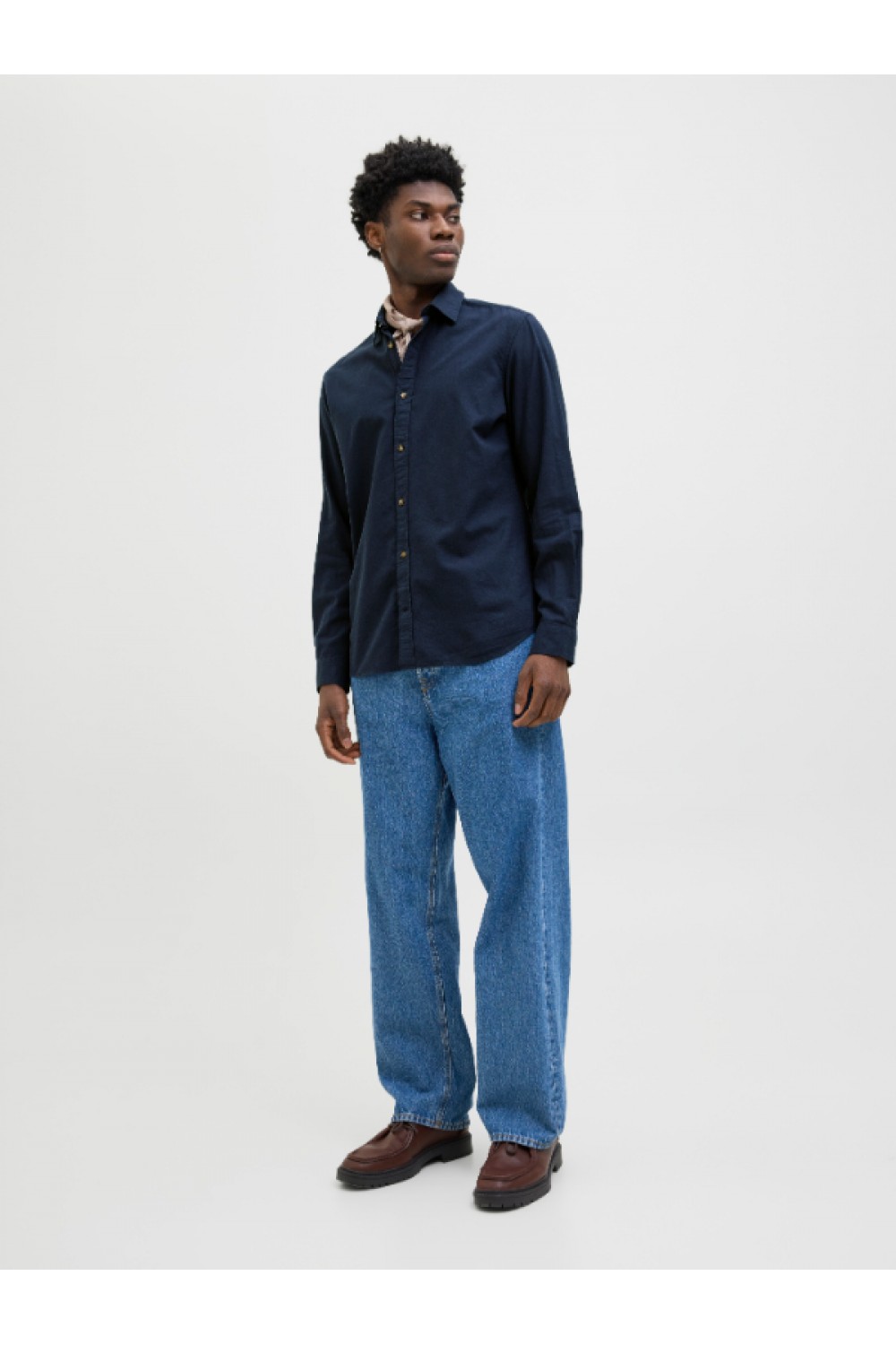 JACK & JONES SUMMER SHIRT LS SN NAVY BLUE 12269315