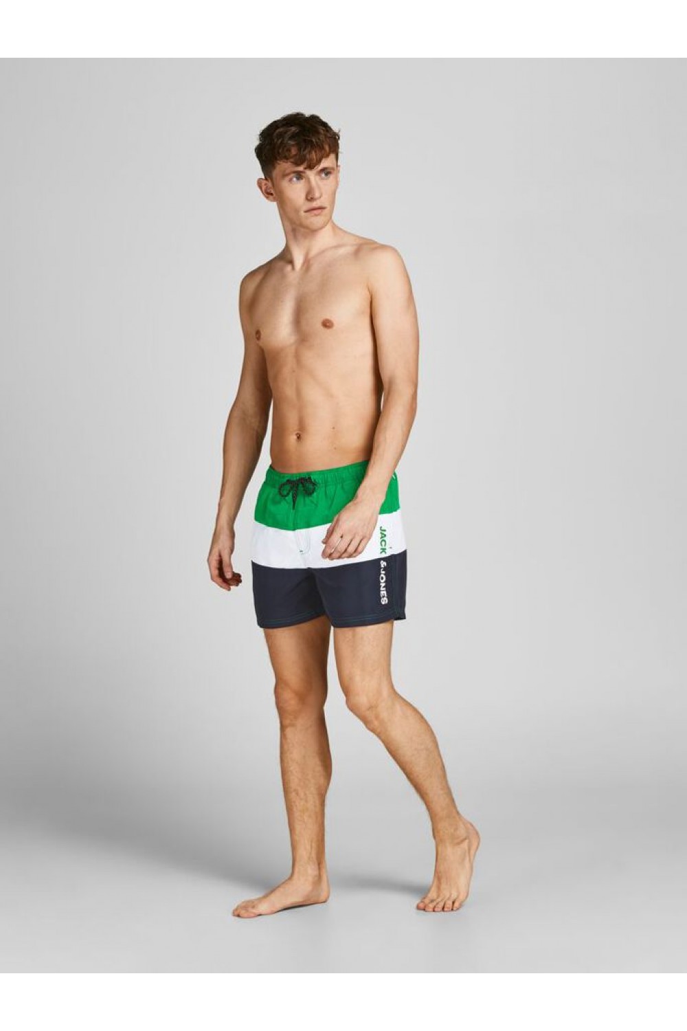 JACK & JONES JPSTCRETE JJSWIM AKM COLORBLOCK LOGO JELLY BEAN 12203731