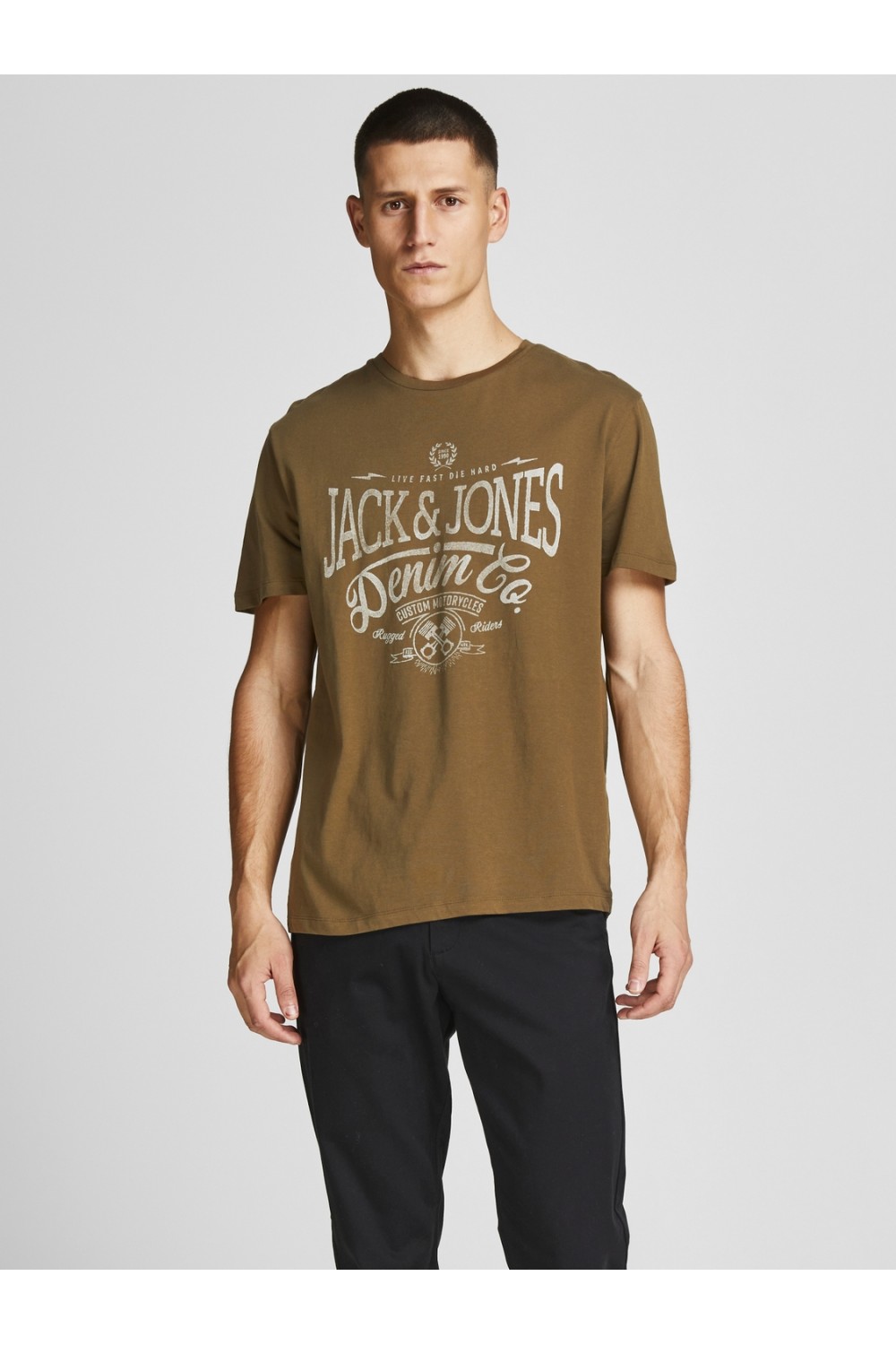 JACK & JONES JPRBOOSTER SS TEE CREW NECK JAN22 DARK OLIVE 12208452