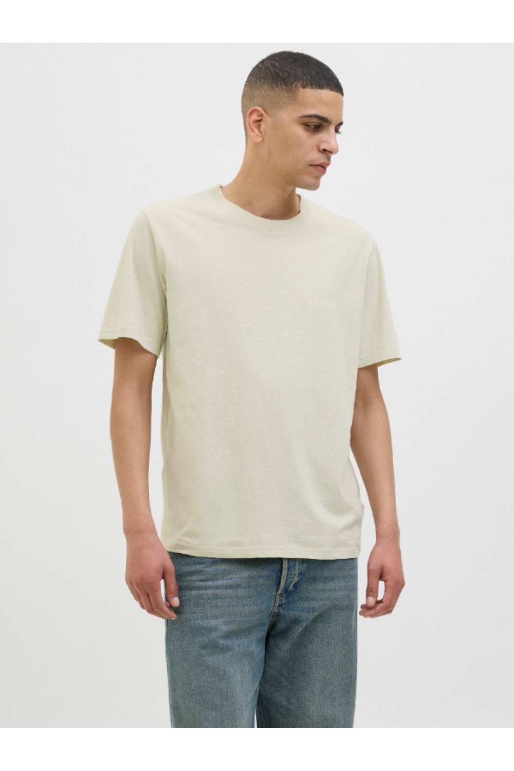 JACK & JONES CANGGU SLUB ELEMENT BACK TEE CELADON TINT 12276819