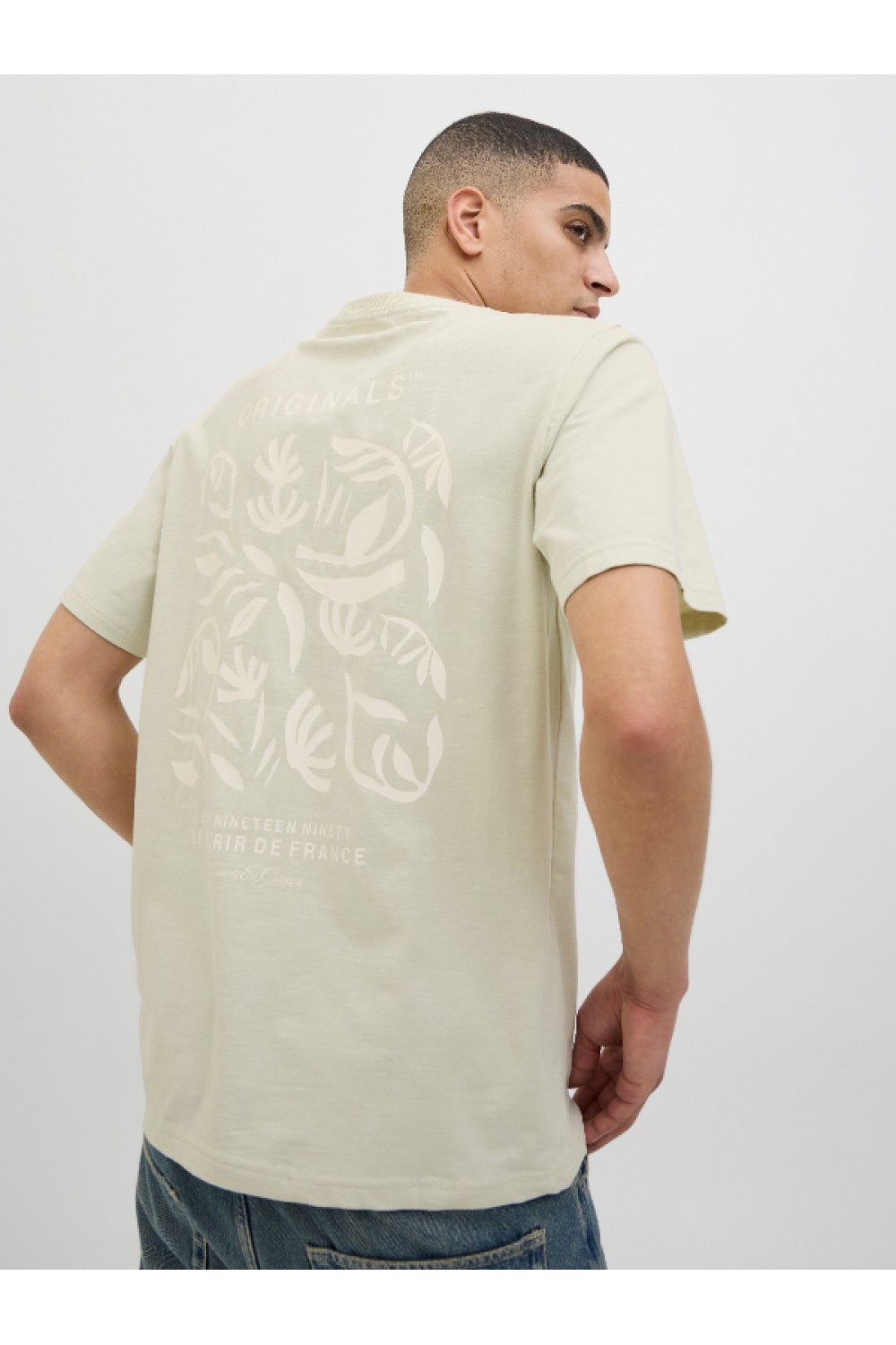 JACK & JONES CANGGU SLUB ELEMENT BACK TEE CELADON TINT 12276819