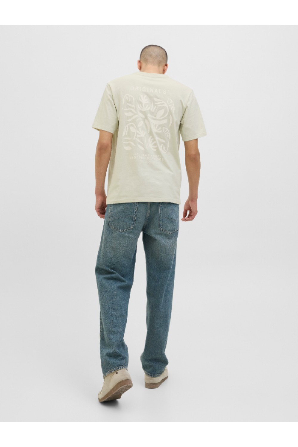 JACK & JONES CANGGU SLUB ELEMENT BACK TEE CELADON TINT 12276819