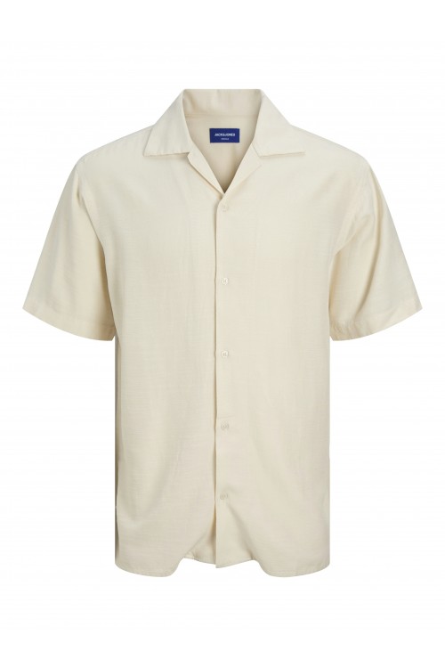 JACK & JONES CABANA VARENNA SLUB SHIRT ANTIQUE WHITE 12271115