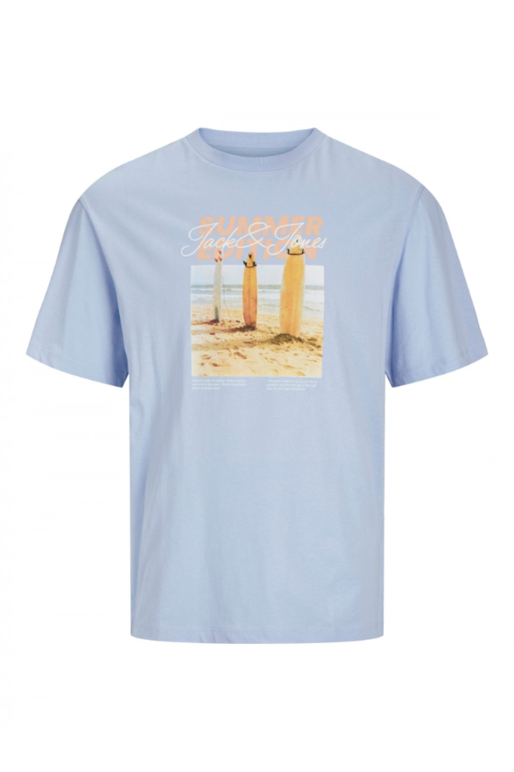 JACK & JONES PORTO TEE SS CREW NECK CHAMRAY BLUE 12269429
