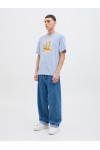 JACK & JONES PORTO TEE SS CREW NECK CHAMRAY BLUE 12269429