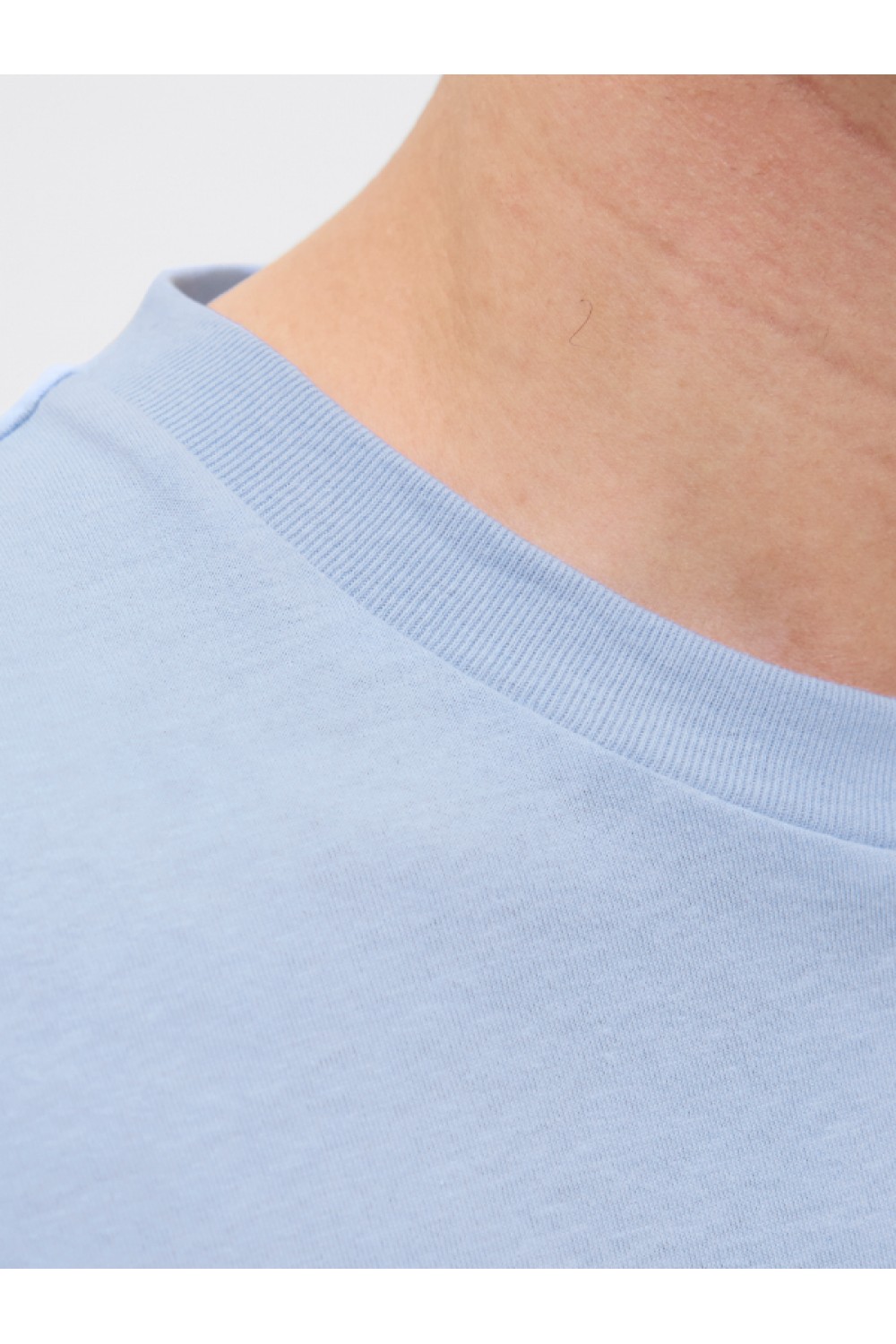 JACK & JONES PORTO TEE SS CREW NECK CHAMRAY BLUE 12269429
