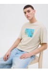 JACK & JONES PORTO TEE SS CREW NECK MOONBEAM 12269429