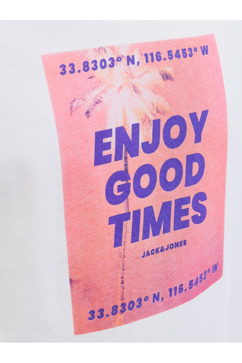 JACK & JONES PORTO TEE SS CREW NECK WHITE 12269429