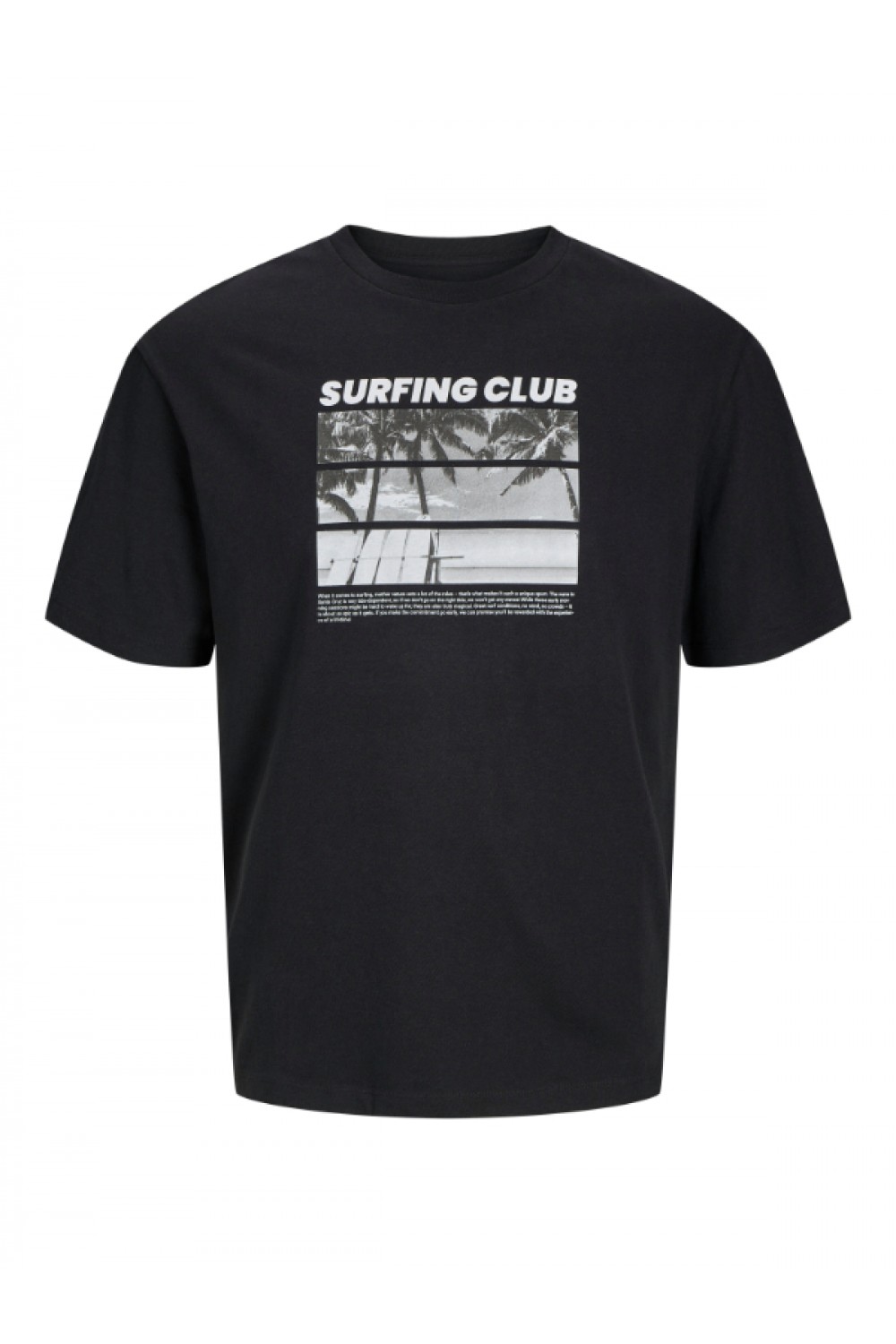 JACK & JONES PORTO TEE SS CREW NECK BLACK 12269429